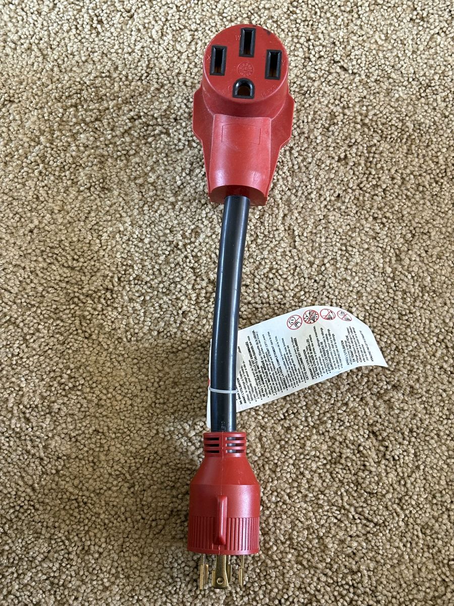 50 AMP FEMALE  TO A 30AMP MALE RV ELECTRICAL ADAPTER