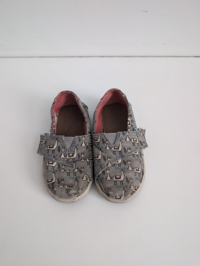 TOMS Toddler Alpaca Print Slip-On Shoes Size 8