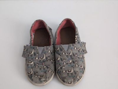 TOMS Toddler Alpaca Print Slip-On Shoes Size 8