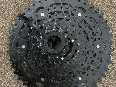 Used Microshift Advent Cassette 9 Speed 11-46T ED Black Hardened Steel Cogs