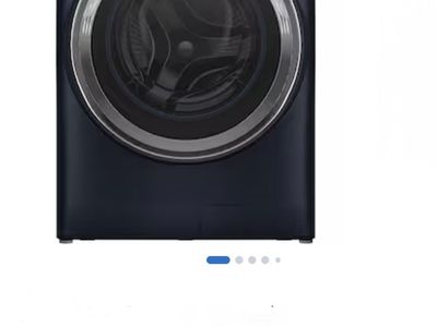 GE Profile in Sapphire Blue Extra Large Capacity Washer with matching Pedestal