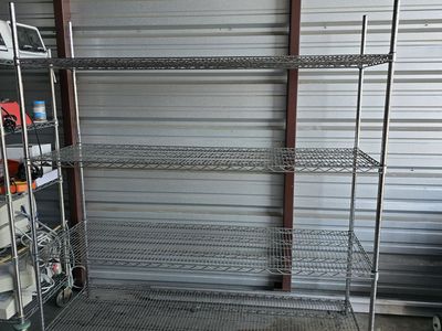Metal shelving Metro style 4 adjustable shelves