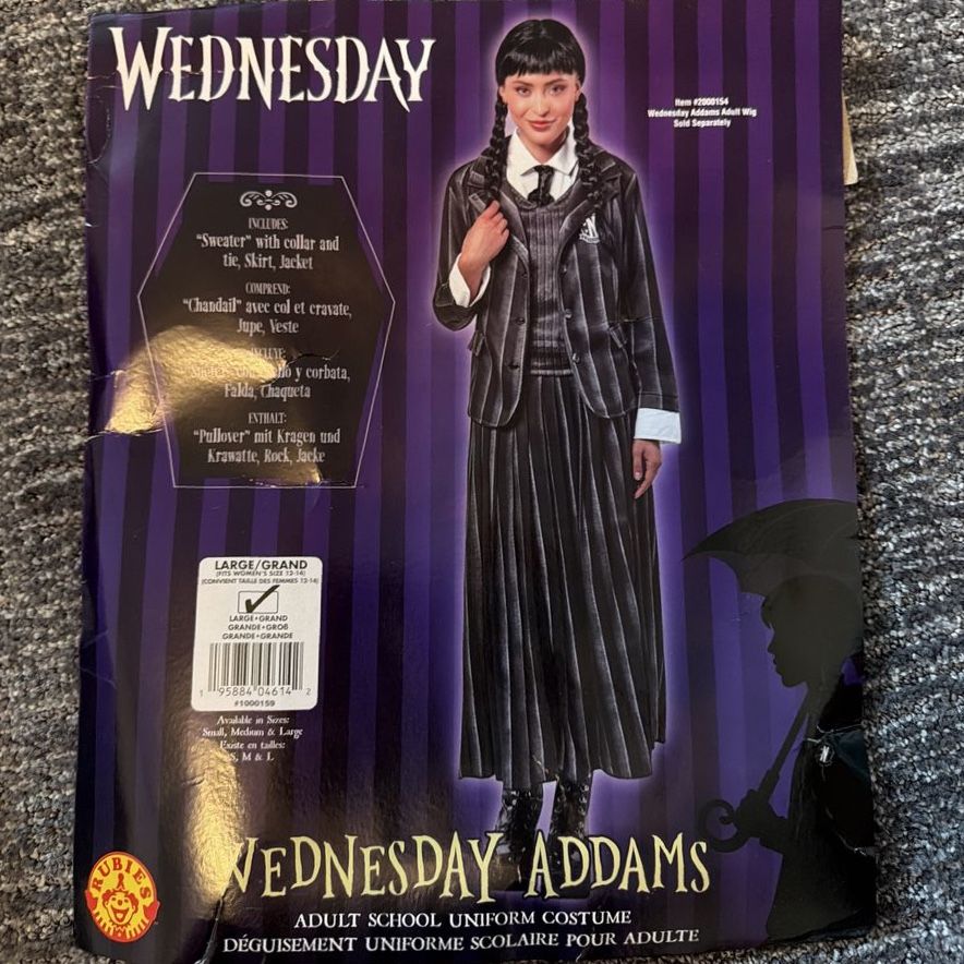 Rubies Wednesday Addams Adult School Uniform Costume Large 