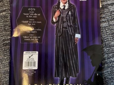 Rubies Wednesday Addams Adult School Uniform Costume Large
