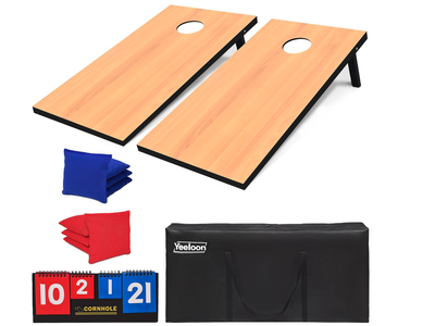 New in box, Cornhole Set, Regulation/Tailgate Size Cornhole Boards with 8 Bean Bags and Carrying Case,
