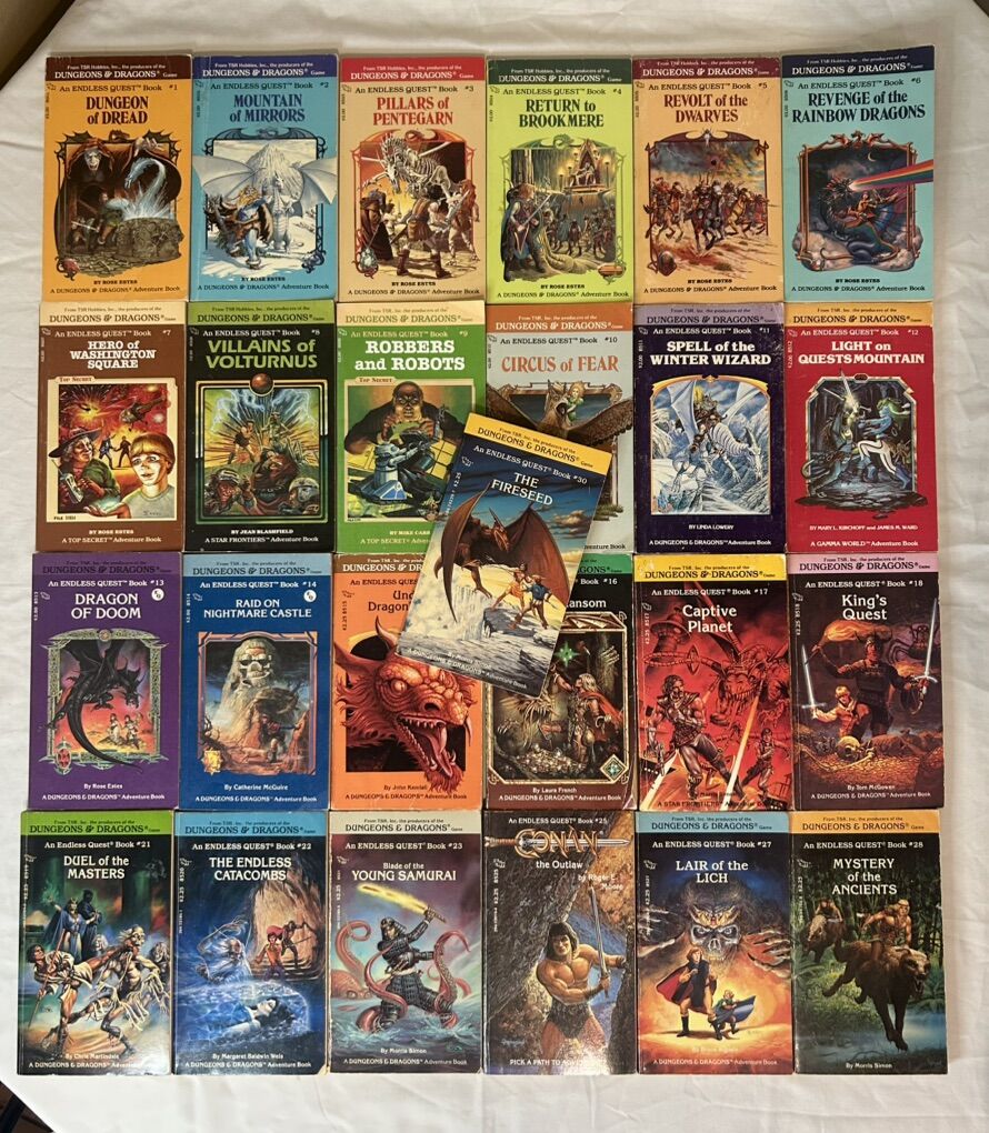 RARE 1980s D&D Endless Quest Books – Lot of 25