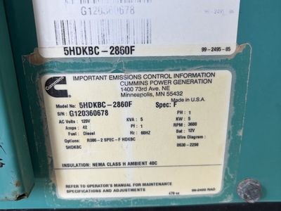 Onan Cummins generator