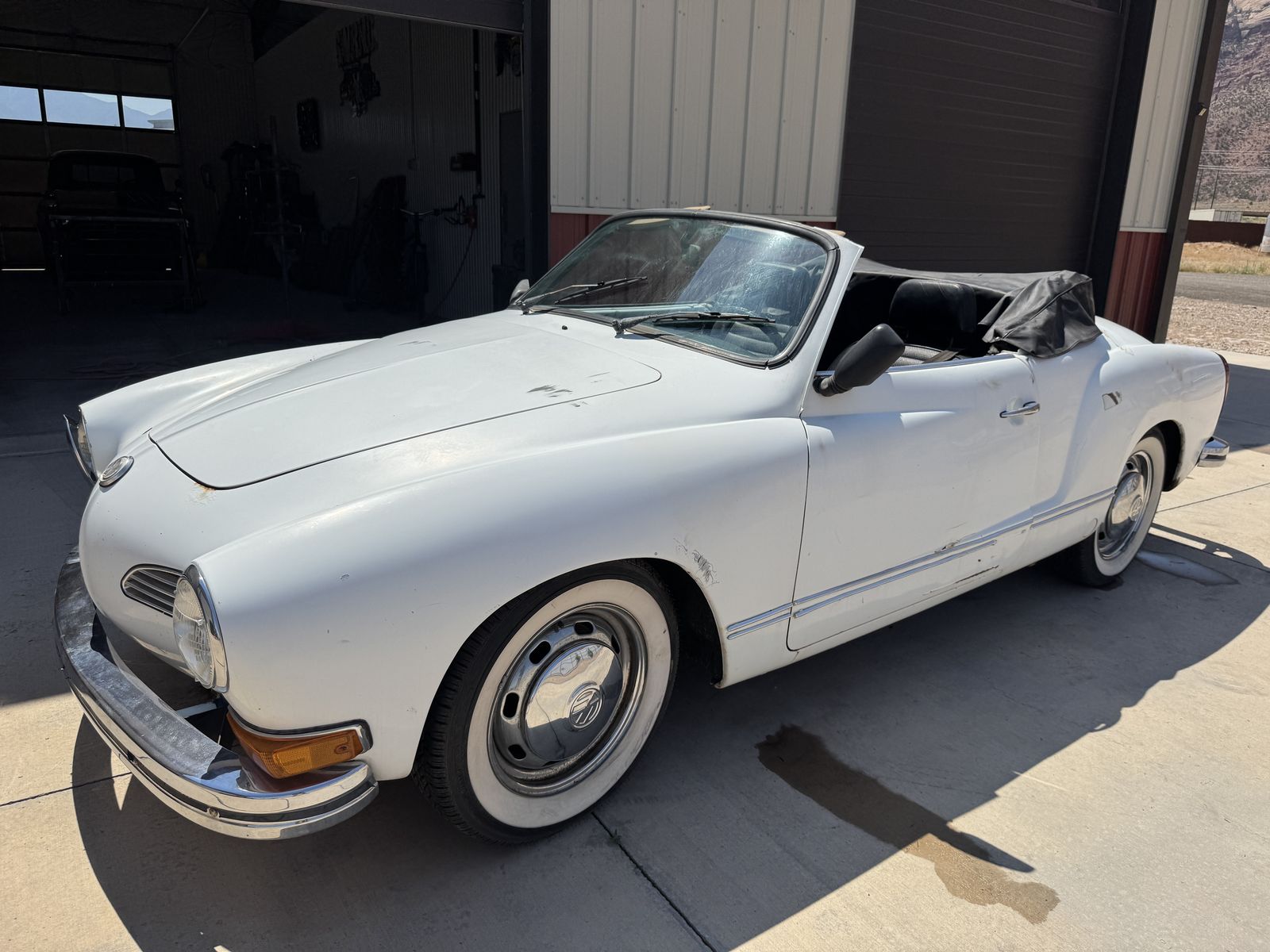 Classic Volkswagen Karmann Ghia Convertible - White, Vintage