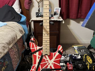 EVH Stripped Series, 5150, Red, Black, and White for sale
