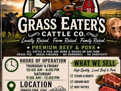 Grass Eater Cattle Co. Bulk Beef & Pork Shares - Farm-Raised in Palmyra, Utah