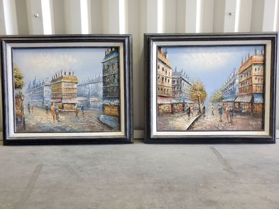 Oil Paintings Depicting French Street