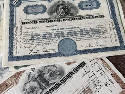 Old Vintage Stock Certificates from the 50’s and 60’s- Fun collectors item!