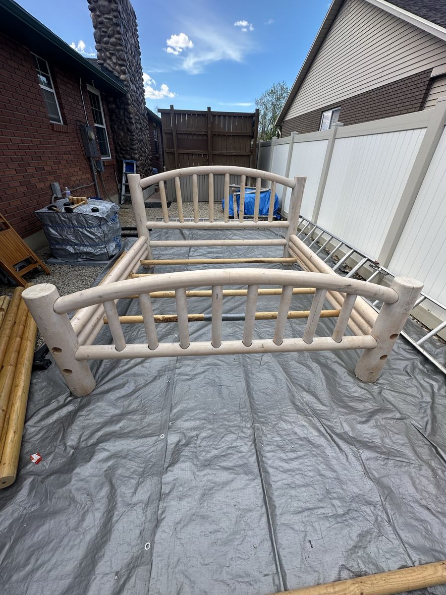 King Size Log Bed Frame