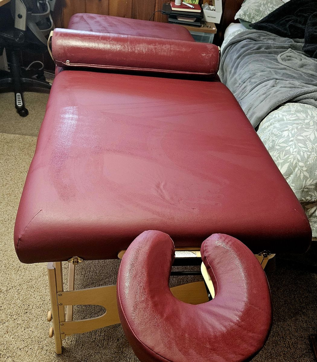Custom Craftworks Athena Professional Massage Table - 30" Burgundy