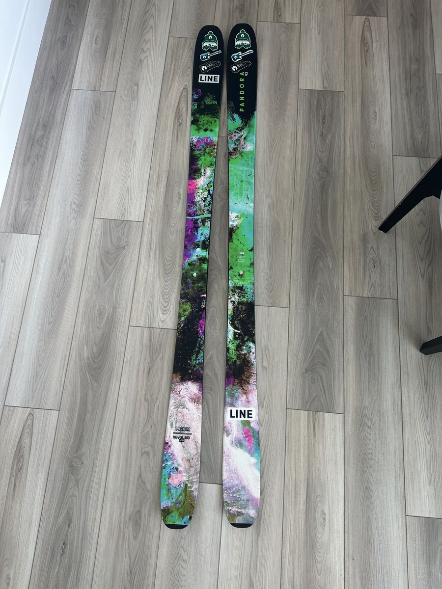2025 LINE Pandora 92 Skis – 182cm (Flat / No Bindings / drilled once)