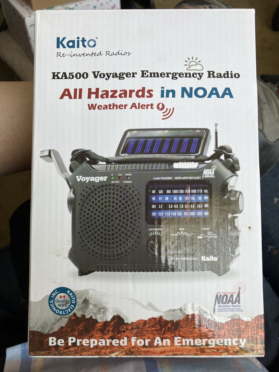 *New Kaito KA500 Voyager Emergency Radio - All Hazards NOAA Weather Alert, Solar/Crank Powered