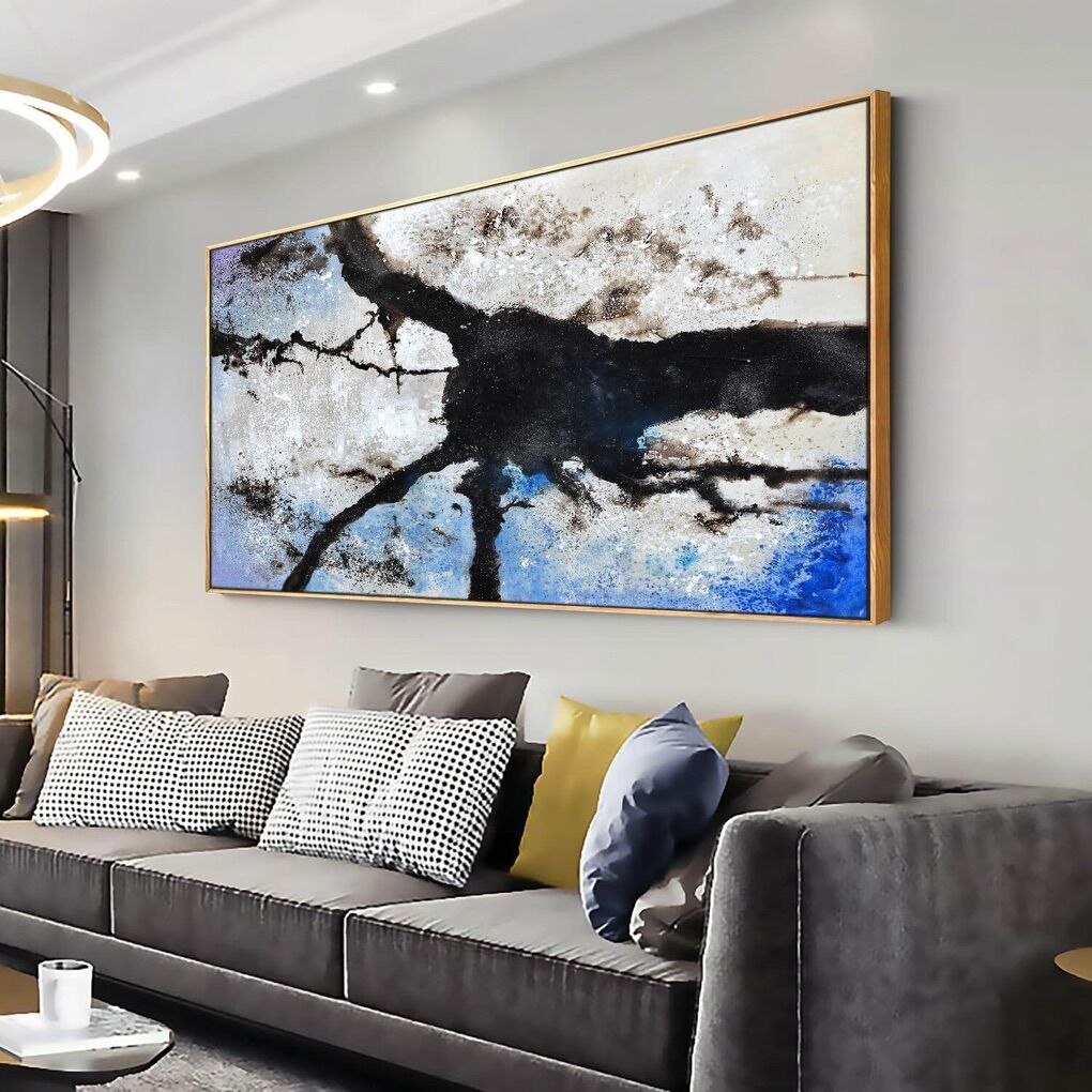 Framed Abstract Wall Art - 5ft x 30in