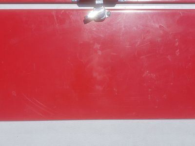 VINTAGE LARGE RED METAL COLEMAN COOLER