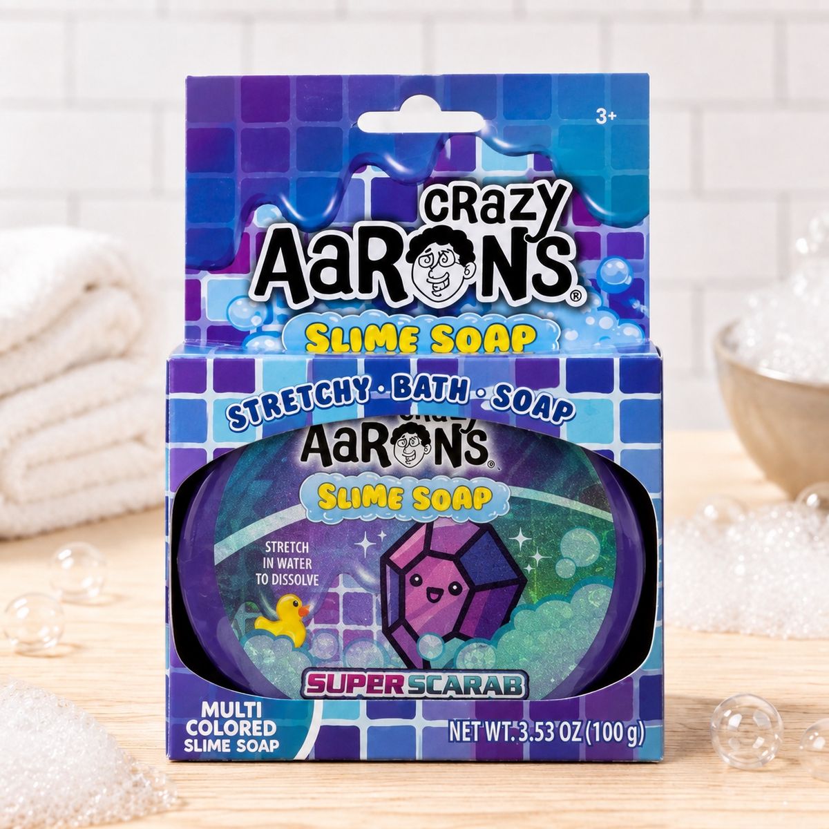 Crazy Aaron's Slime Soap Super Scarab Stretchy Bath Soap 3.53 oz New!!!
