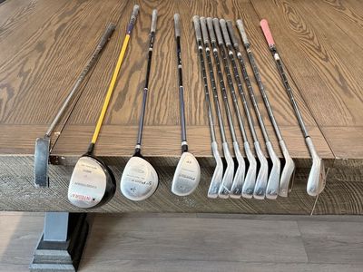 Used Golf Club Set with Bag - Putter, Drivers, Irons