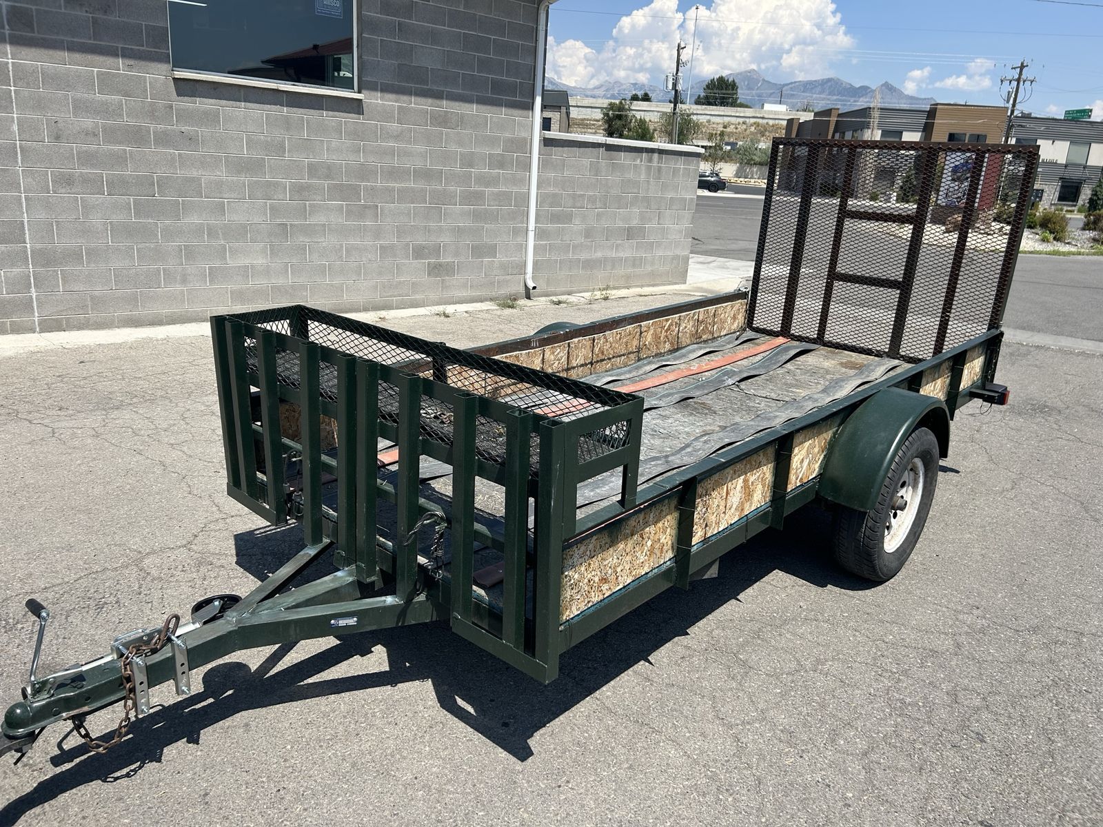 6 x 12 Single Axle Utility Trailer with Folding Rear Ramp