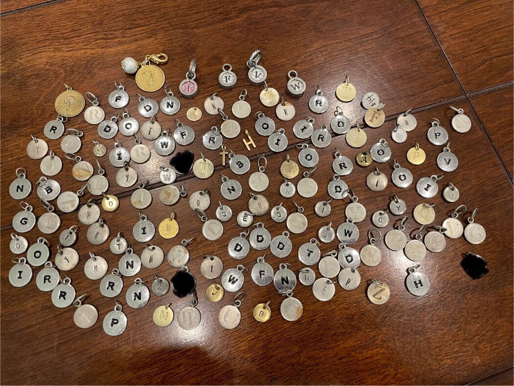 136 Small Initial Or Letter Charms