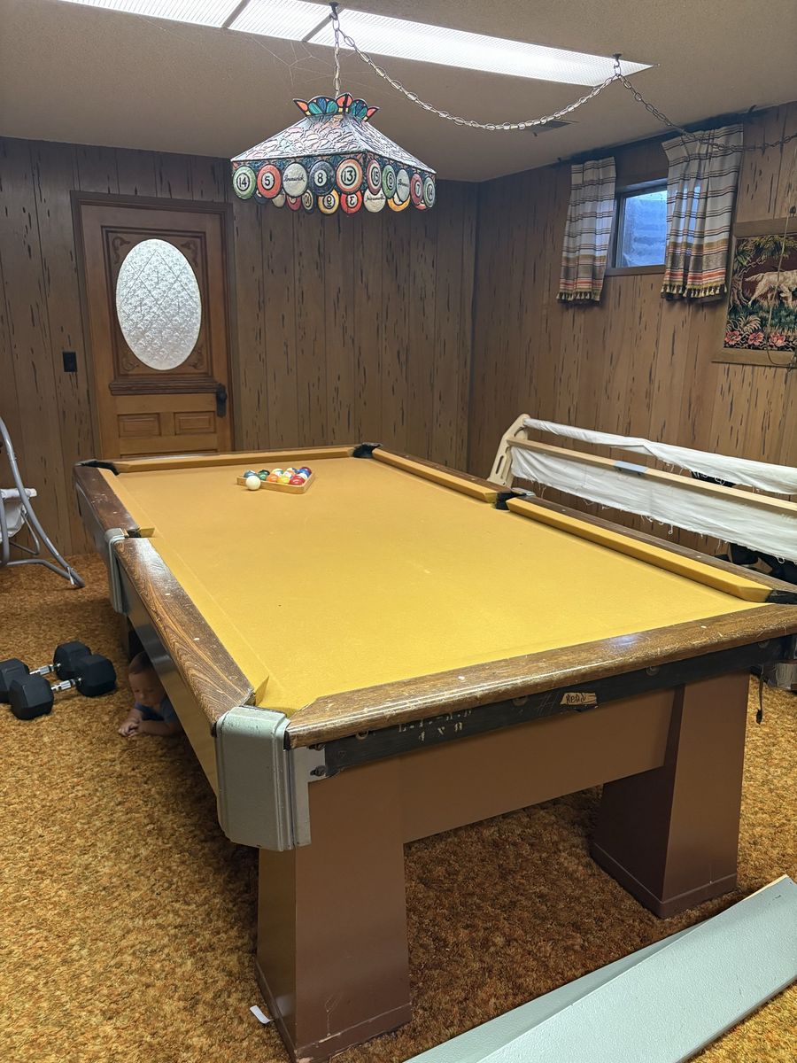 Vintage Pool Table + Accessories – $300 OBO