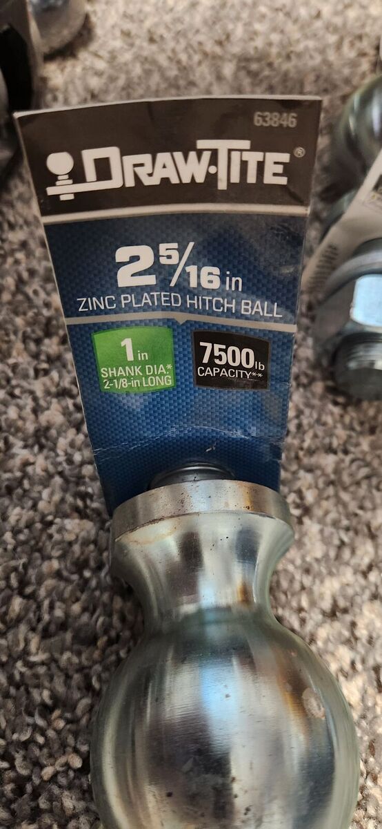 Fulton Draw-Tite 63846 Trailer Hitch Ball 2-5/16" x 1" x 2-1/8", Zinc