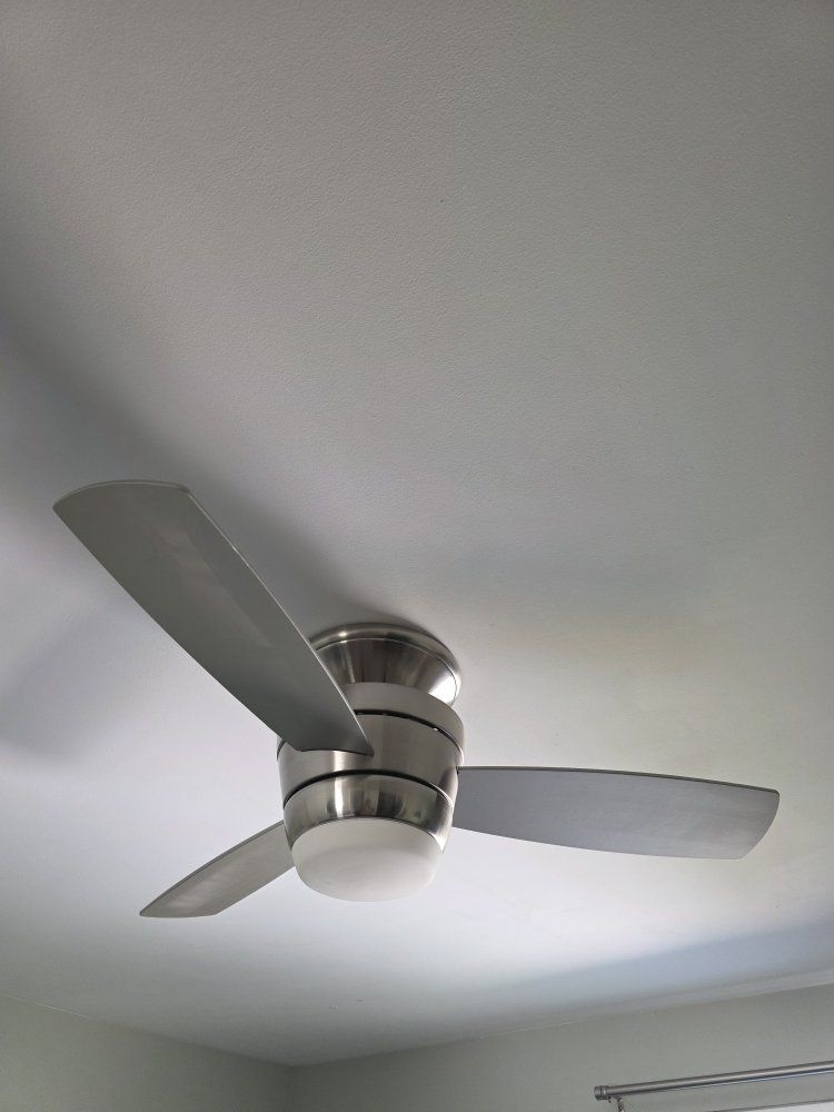 Unbranded Ceiling Fan with Light Kit, Brushed Nickel, 3 Blades