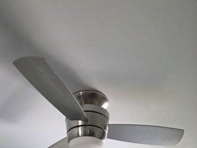 Unbranded Ceiling Fan with Light Kit, Brushed Nickel, 3 Blades