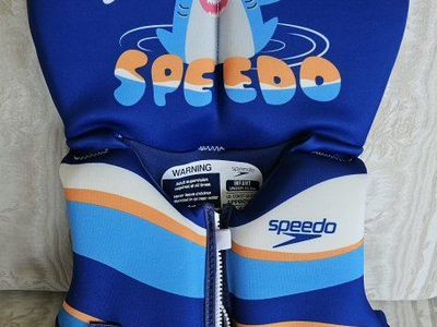 Speedo Infant Life Vest US Coast Guard Approved Shark Blue under 30 lbs