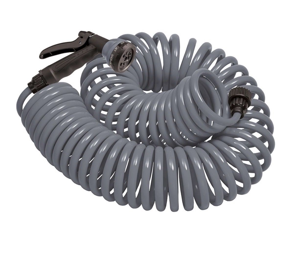 Orbit Coil Garden Hose, 25 Feet With Nozzle