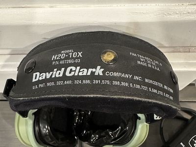 David Clark H20-10 aviation headset with ENC battery powered module P/N