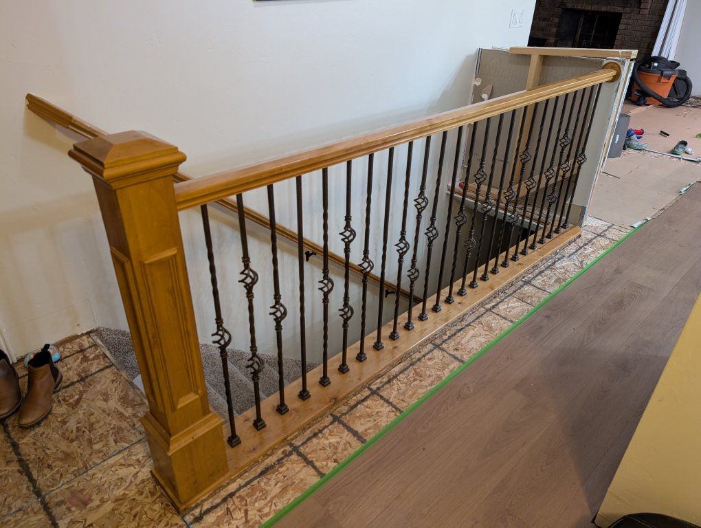 Interior stair railing and handrail