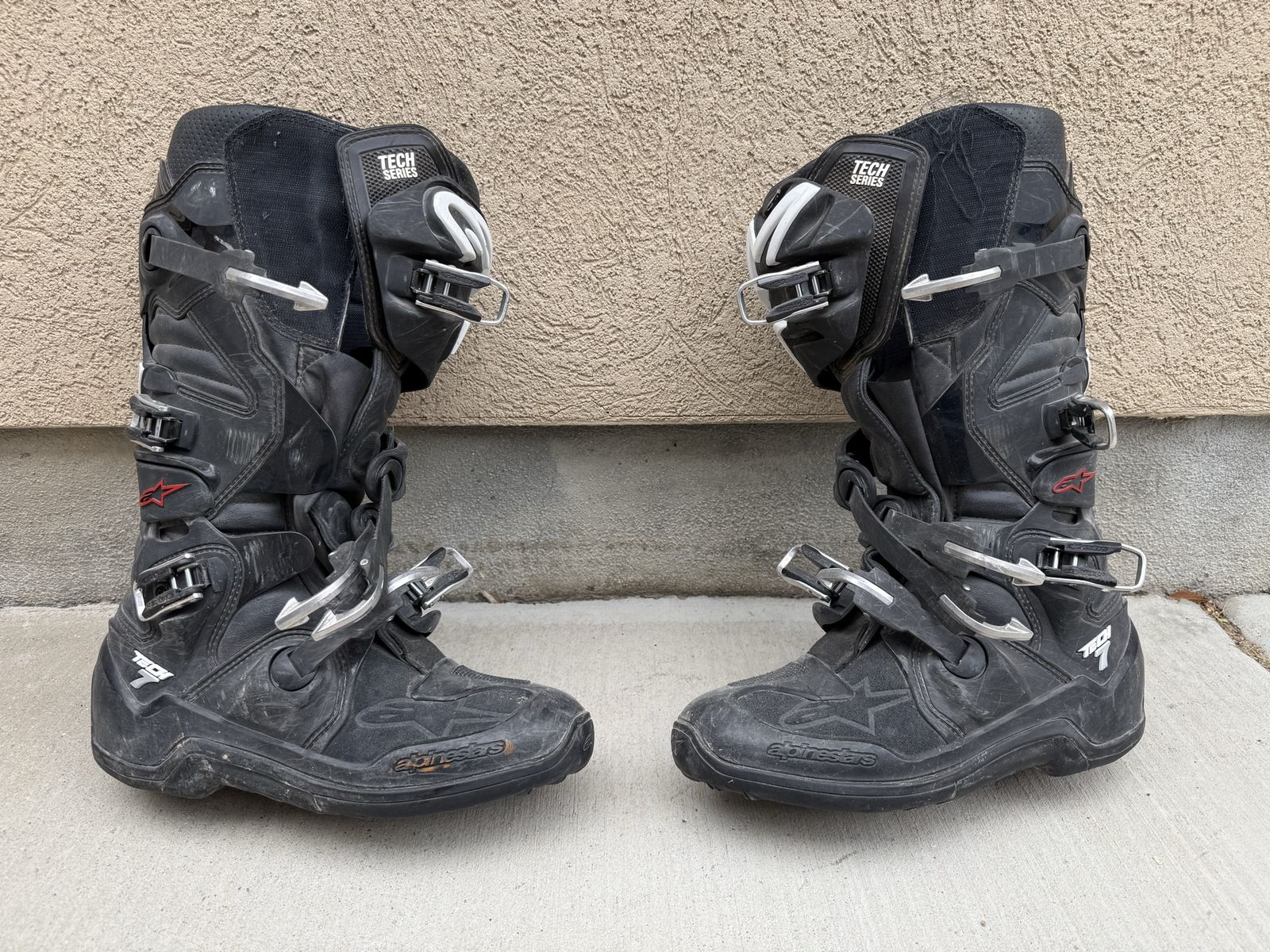Alpinestars Tech 7 Motocross Boots Black Men's US 10 / EUR 44.5 MX Dirt Bike Off-Road