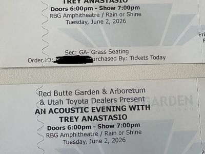 Trey At Red Butte - 2 hard tickets