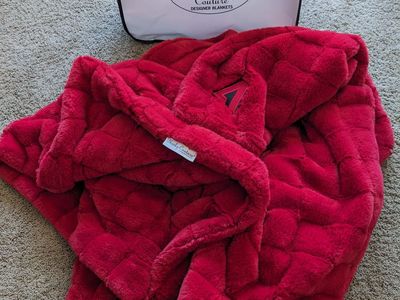 Share Minky Couture Monster Brick Red Blanket — 60" x 72"