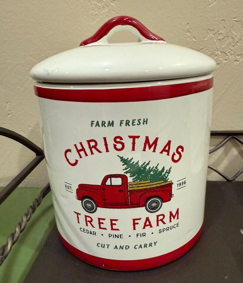 Christmas Red Truck Cookie Jar