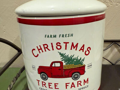 Christmas Red Truck Cookie Jar
