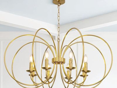 Wellmet Gold Vintage Chandelier, 8-Light