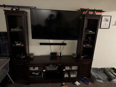 Entertainment Stand And Side Shelves