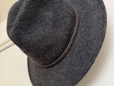 Felt hat.