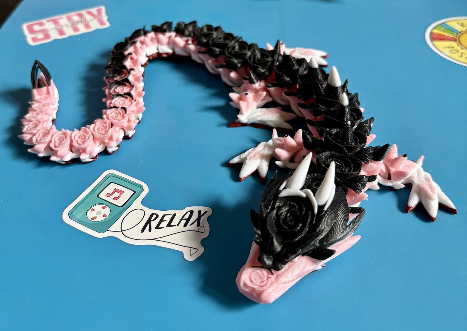 3D Printed Print Printing Rose Dragon ADHD AUTISM Fidget Fidgets Toy Toys Dragon