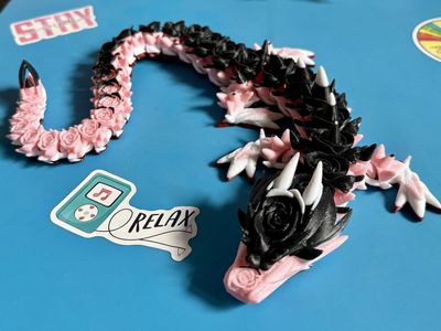 3D Printed Print Printing Rose Dragon ADHD AUTISM Fidget Fidgets Toy Toys Dragon