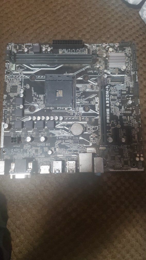 ASUS Prime A320M-K Motherboard Micro-ATX AM4 Socket Used