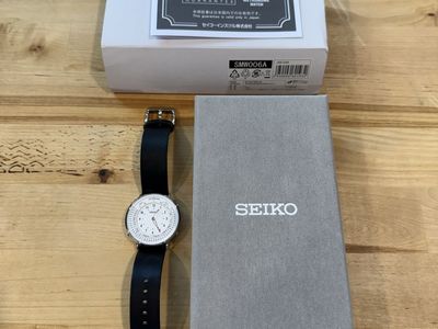 Seiko Metronome Watch SMW006A Stainless Steel Black Leather Strap (CPJ-50-00B0)