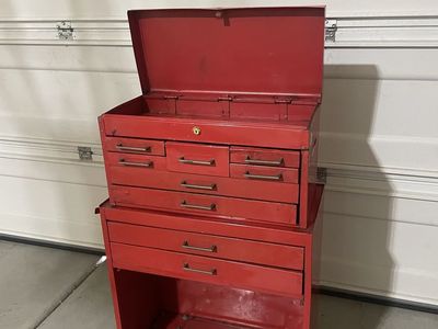 Vintage rolling tool box set