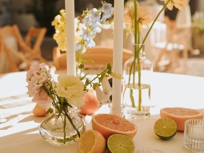 For rent vases for wedding tables and candle holders