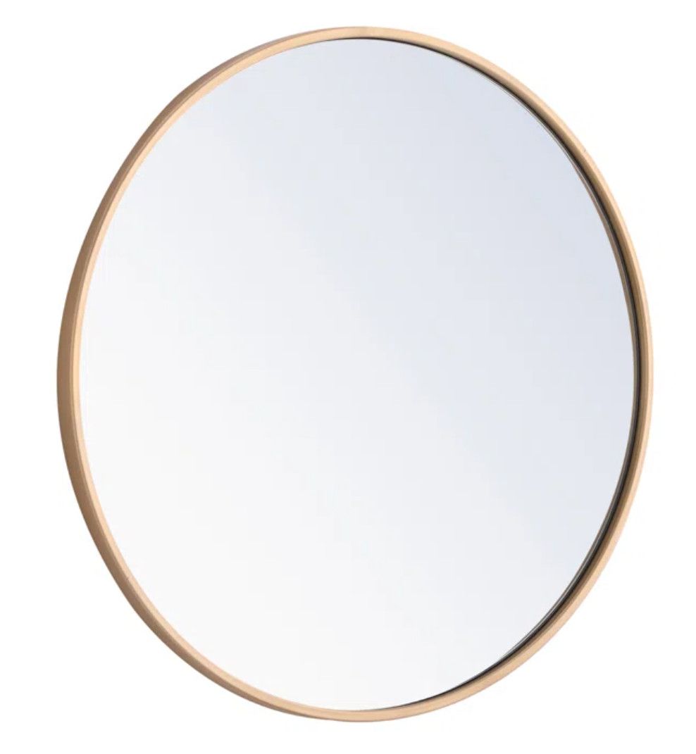 Round Brass Wall Mirror