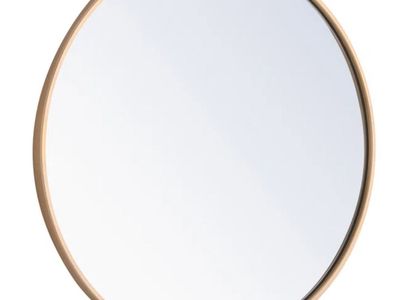 Round Brass Wall Mirror